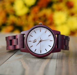 UDX Rose Wooden Watch For Women