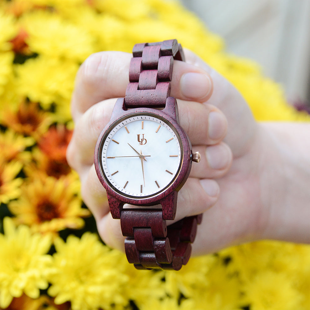 Urban Designer Rose Wooden Watch For Women