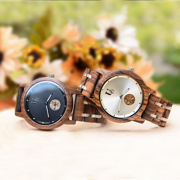 couples wood watches-gifts for couples-minimalist wood watches