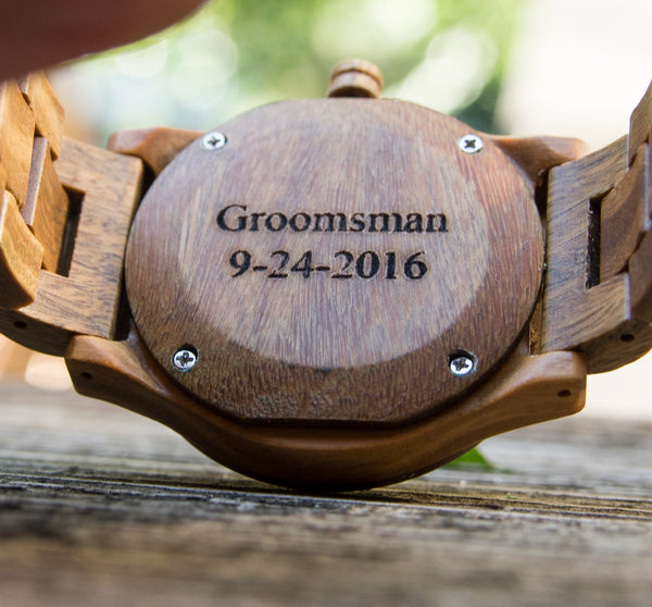 UXD Personalized/Engraved Vera Wood Watch for Men and Women