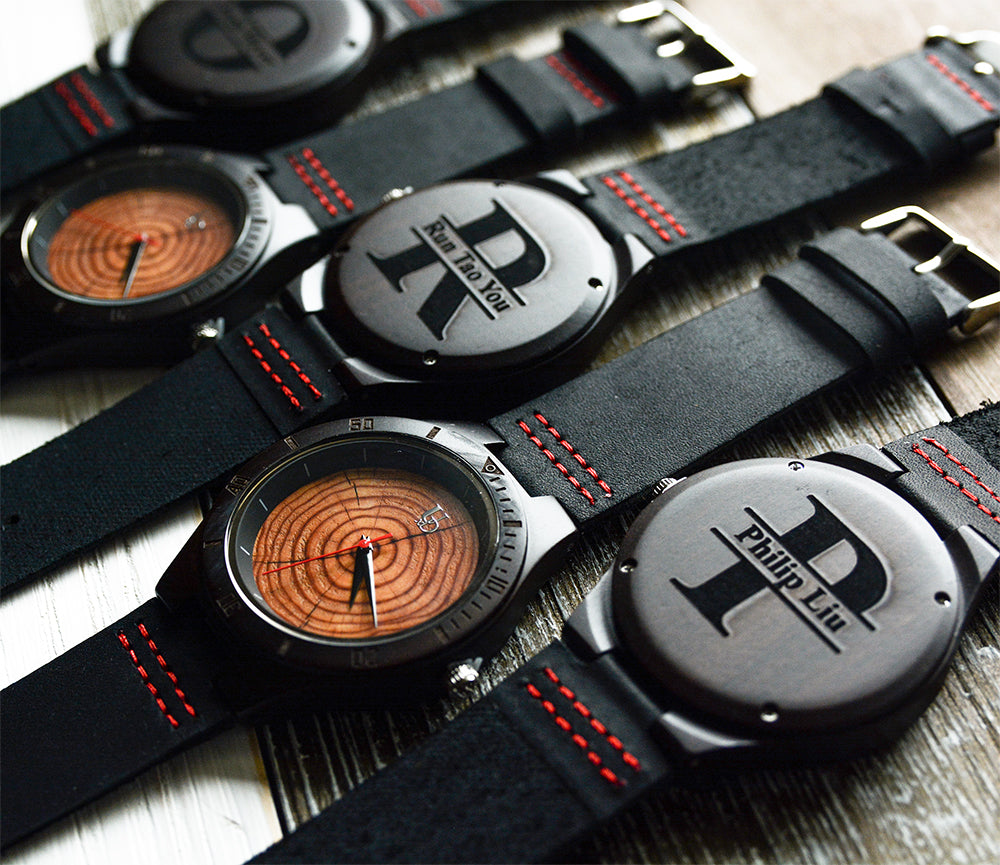 Personalized Groomsmen Gifts - Engraved Groomsmen Watches Leather Band