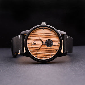 Wooden Watches For Men Handmade Minimalist Dark Wood Watch with Premium Leather Band | Urban Designer