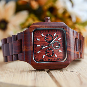 Best square wooden watches for men