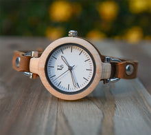 UXD Womens Wooden Watches with Premium Leather Strap